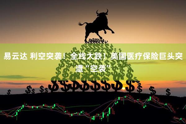 易云达 利空突袭！全线大跌！美国医疗保险巨头突遭“空袭”
