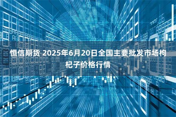 恒信期货 2025年6月20日全国主要批发市场枸杞子价格行情