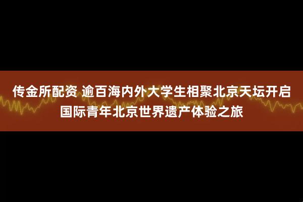 传金所配资 逾百海内外大学生相聚北京天坛开启国际青年北京世界遗产体验之旅