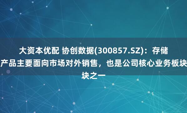 大资本优配 协创数据(300857.SZ)：存储相关产品主要面向市场对外销售，也是公司核心业务板块之一